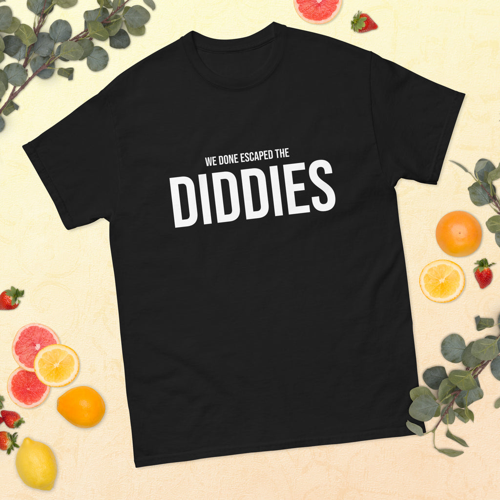 Escaped The Diddies Unisex Black Tee Shirt